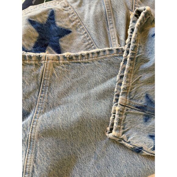 Free People We The Free Good Luck Star Barrel Jeans 30 - Picture 8 of 9